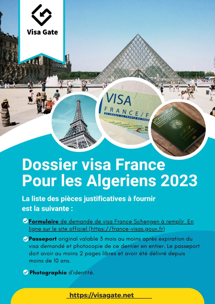 dossier visa France Algérie pdf